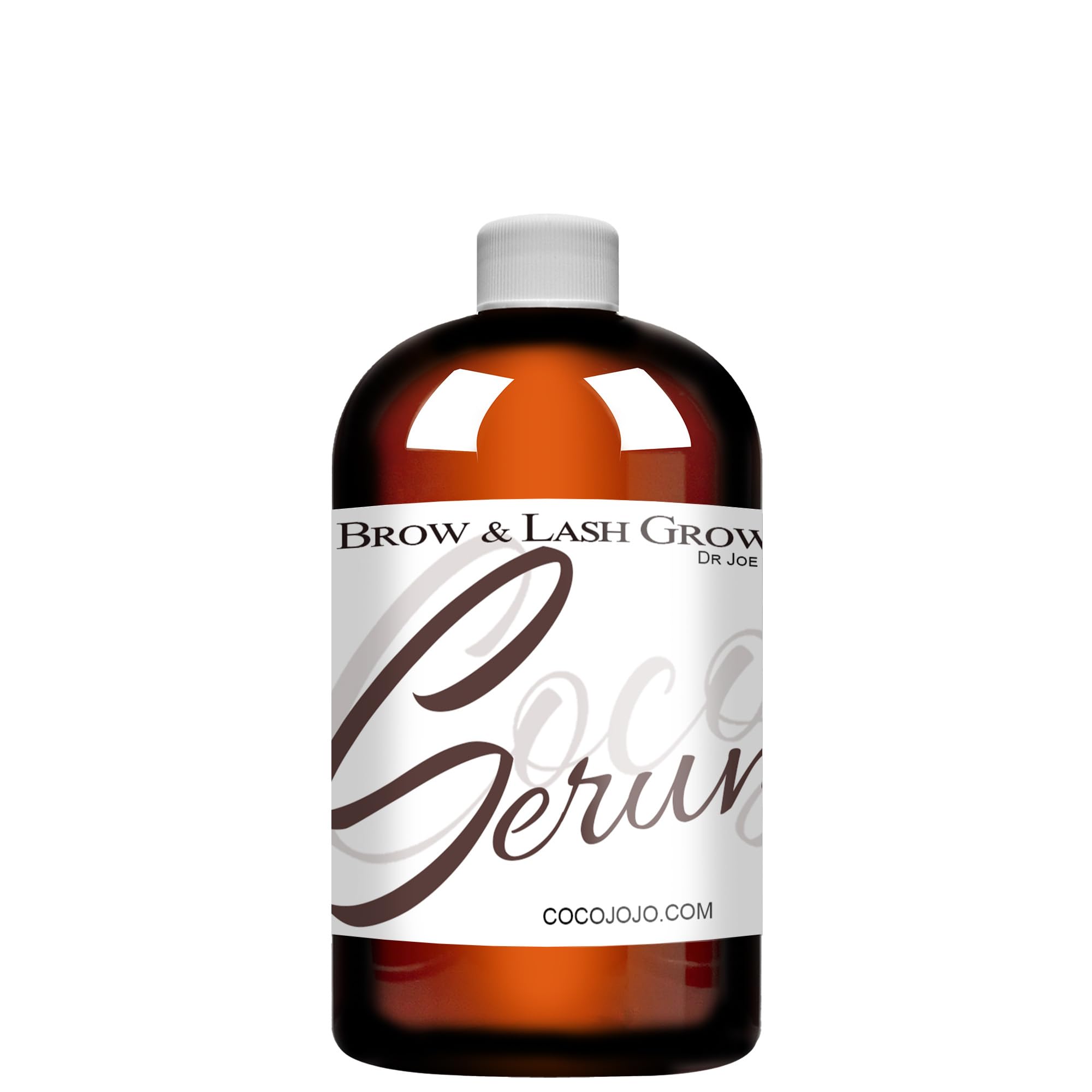 Eybrow and Eyelash Growth Serum with Jamaican Black Castor Oil JBCO, Moroccan Argan Oil, Vitamin E Oil - Natural Formula - 16 oz