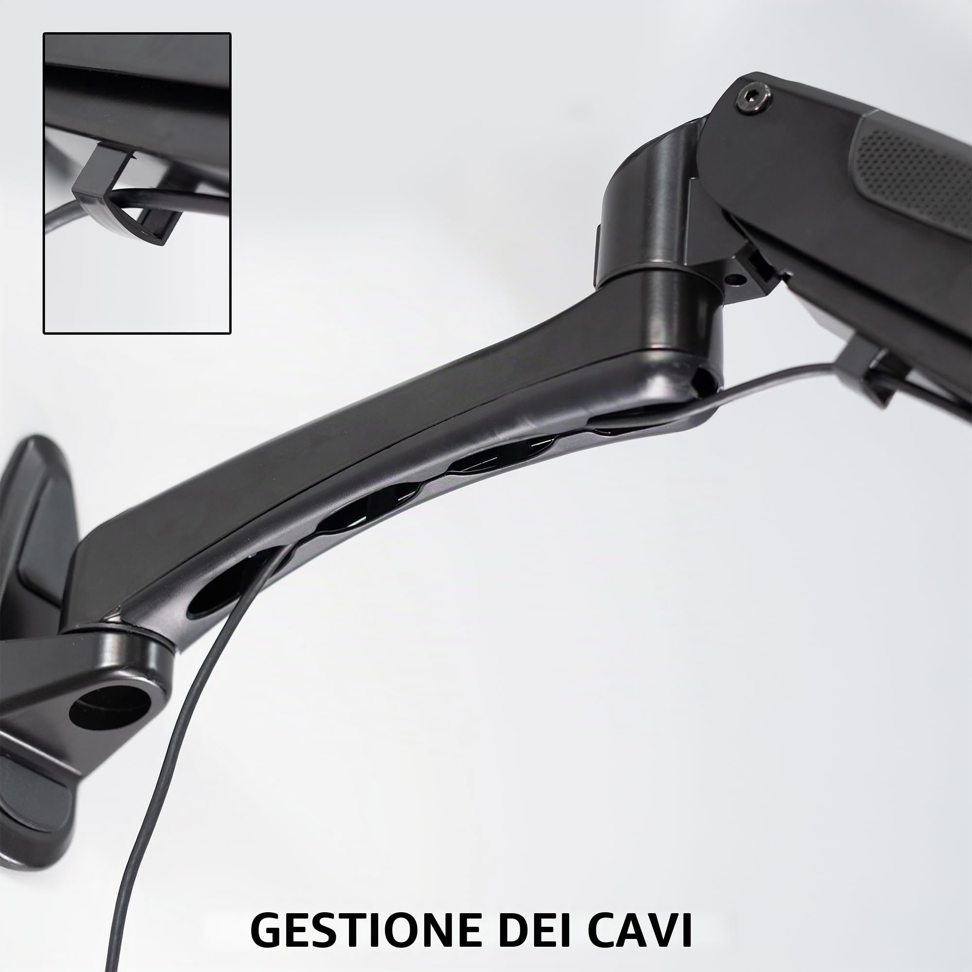 VIVO Supporto da parete per tastiera e mouse con molla pneumatica da 61 cm, piattaforma di digitazione regolabile in altezza contrappeso, inclinazione ergonomica, nero, MOUNT-KB35B