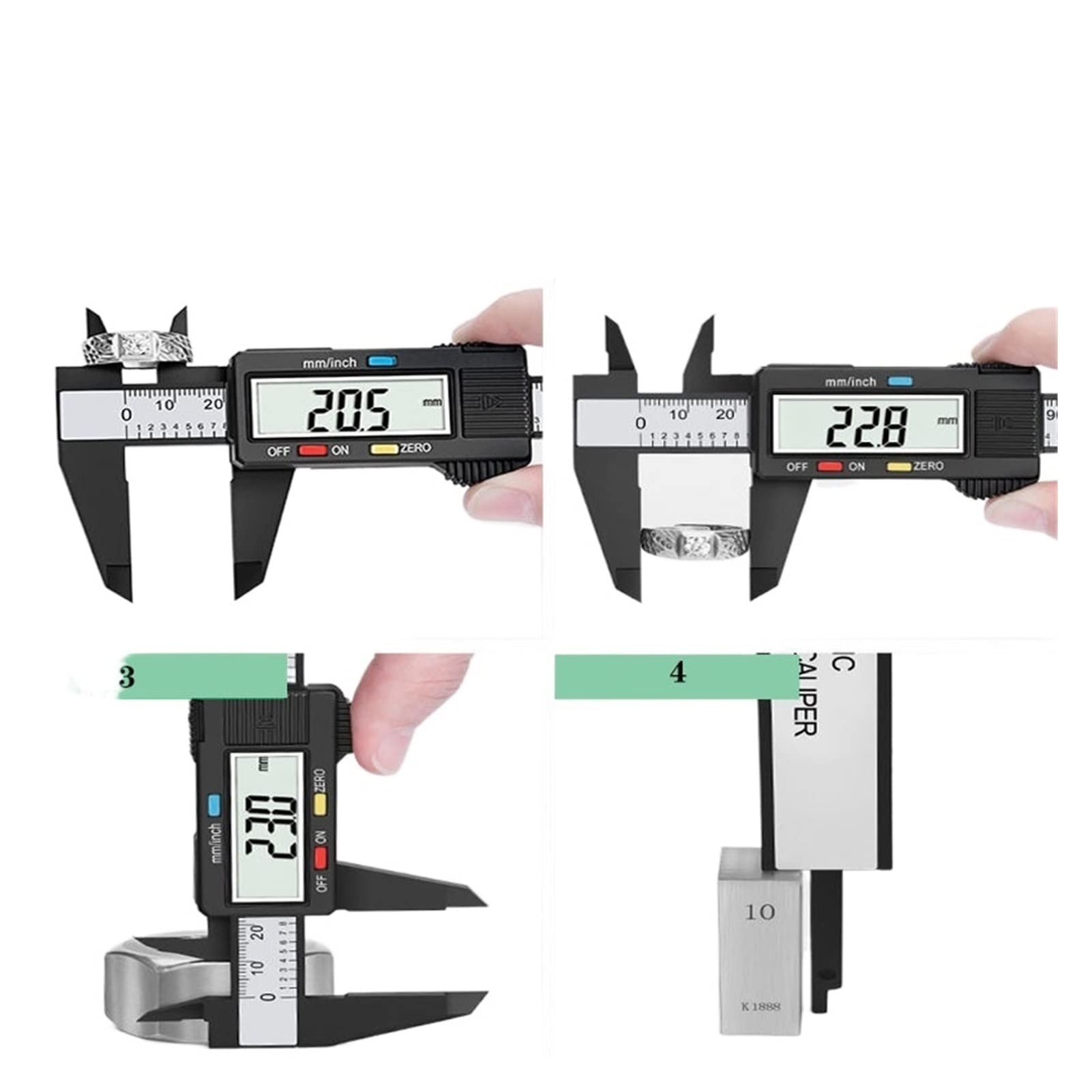 Calibrador electrónico Digital de 6 Pulgadas y 100 mm con Regla micrométrica, Herramienta de medición