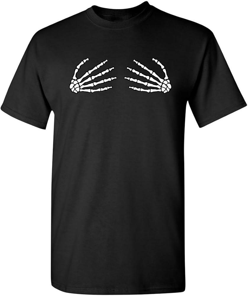 Skeleton Hands On Boobs Graphic Novelty Sarcastic Funny T Shirt S Black :  Amazon.ca: Clothing, Shoes \u0026 Accessories