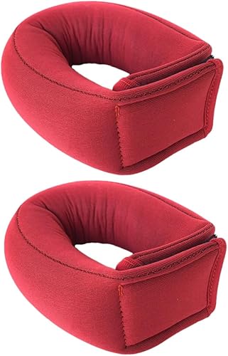 Miniatura 1 de 2 unidades de pesas ajustables para tobillo y muñeca, peso de mano rojo para hombres y mujeres, piernas cómodas para correr, caminar, hacer