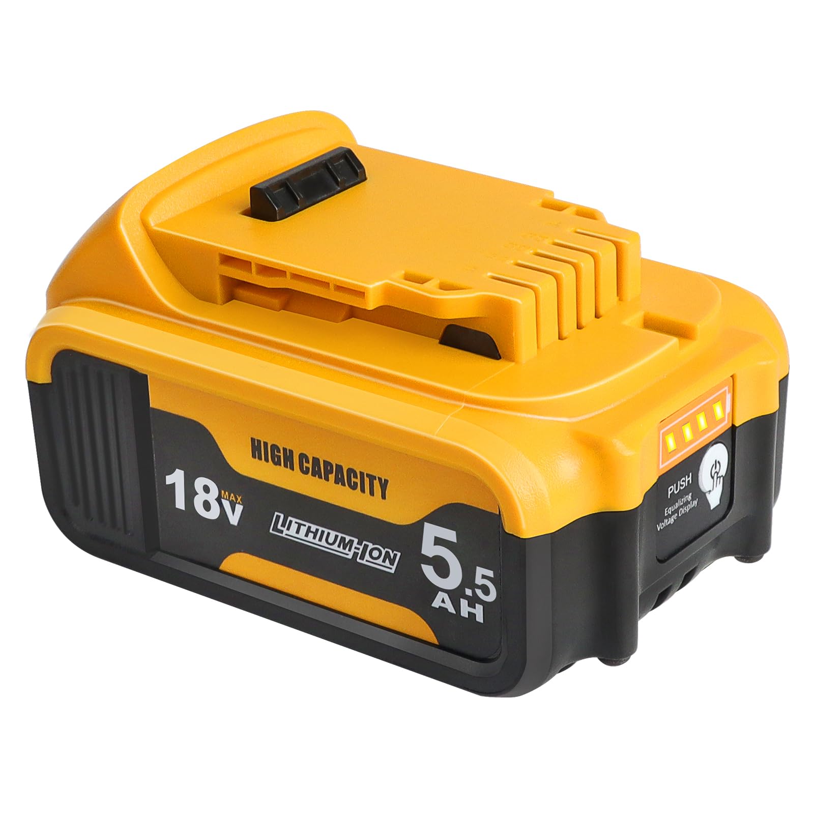 Powarobor DCB184 18 V 5,5 Ah Batería de Repuesto de Ion de Litio de Compatible con Dewalt 18V Herramientas eléctricas DCB182 DCB182 DCB183