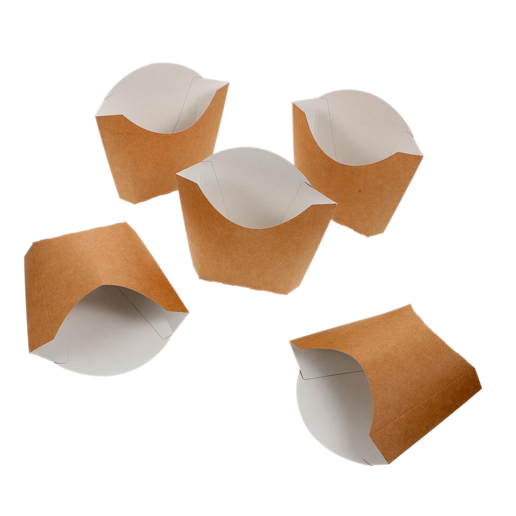 Anneome Snack Papierschachteln Lebensmittelsichere Verpackung 100 Stück aus Kraftpapier Braune Recycelbar und für Frittierte Snacks und Gebackene Speisen Praktisch für Take Away