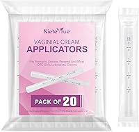 Nieteyrue Disposable Vaginal Applicators with Dosage Markings - Hygienic, Individually Wrapped, Fits Creams Gels Lubricants (20 Pack)