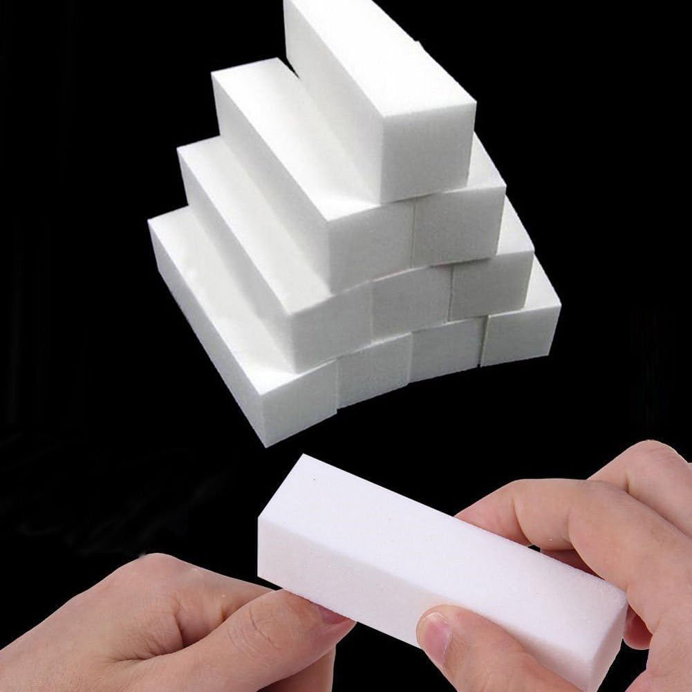 10PCS Buffer Buffing Sand Sanding Files Block Manicure Care White Nail Art Tips