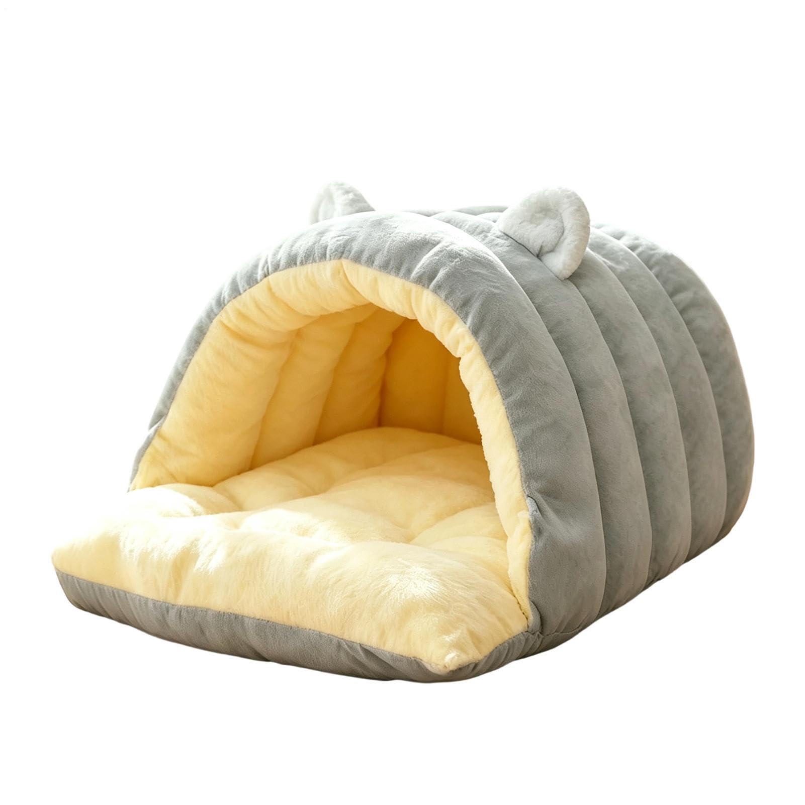 Niche de lit pour chat | Maison douce et chaude avec housse lavable et