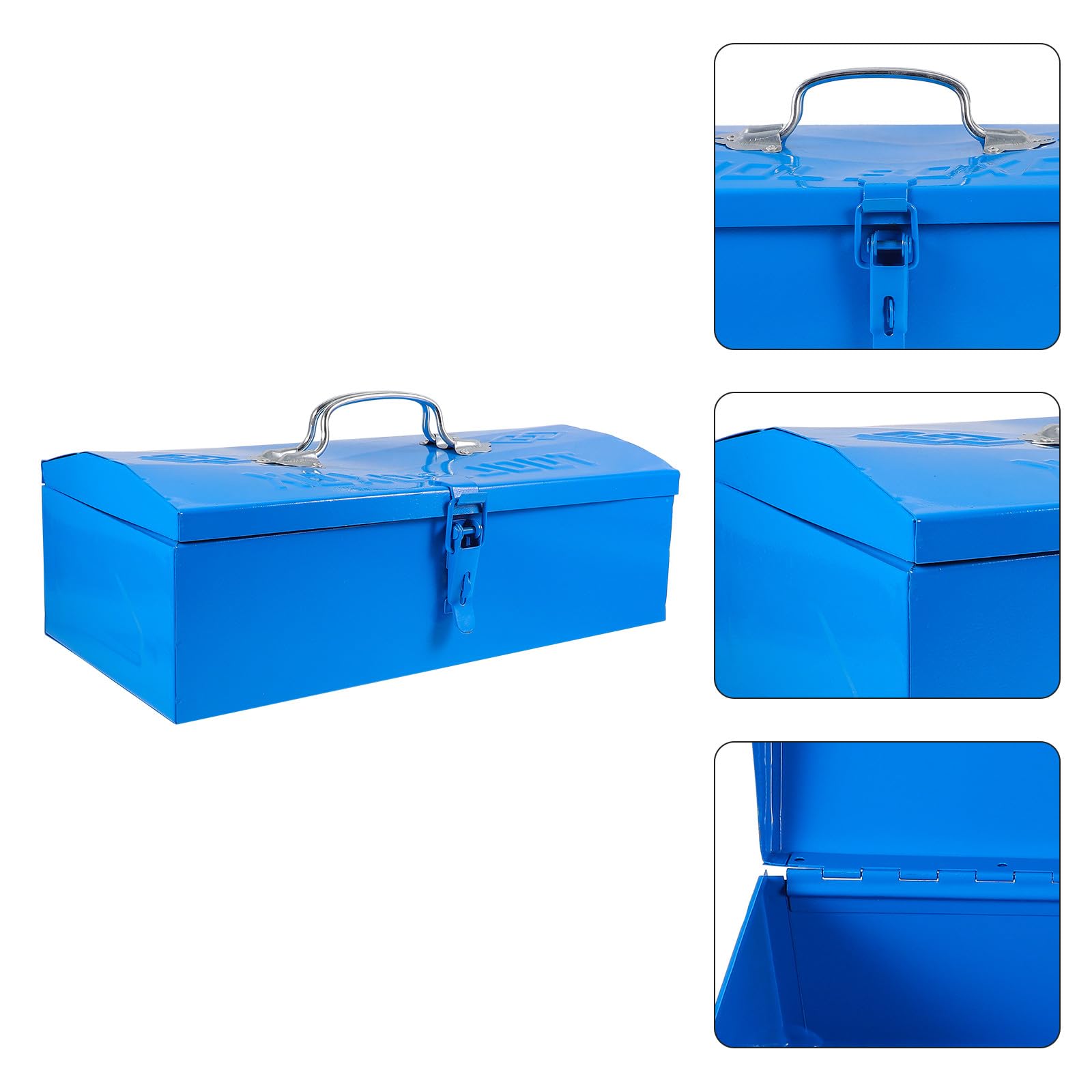 Cassetta Porta Attrezzi Organizer Compatto in Ferro Blu Portatile e Conveniente per Officina e Garage per Attrezzi Meccanici e Utensili da Lavoro
