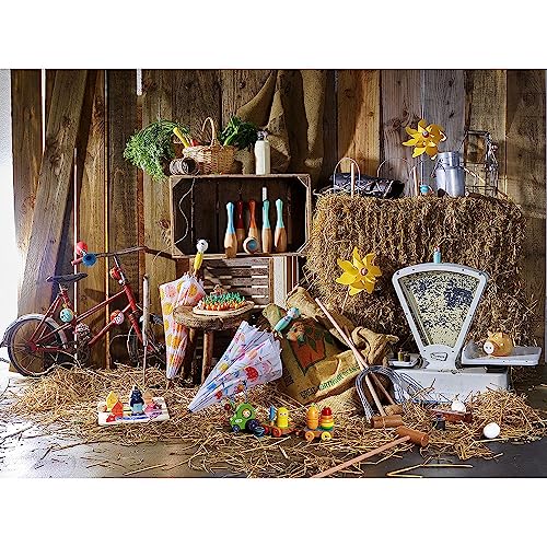 Vilac - 6 Bowlingkegel – zweifarbig – Outdoor-Spiel – Geschicklichkeitsspiel und Präzisionsspiel aus Holz – Gesellschaftsspiel – 2 Kugeln – Aufbewahrungstasche aus Baumwolle