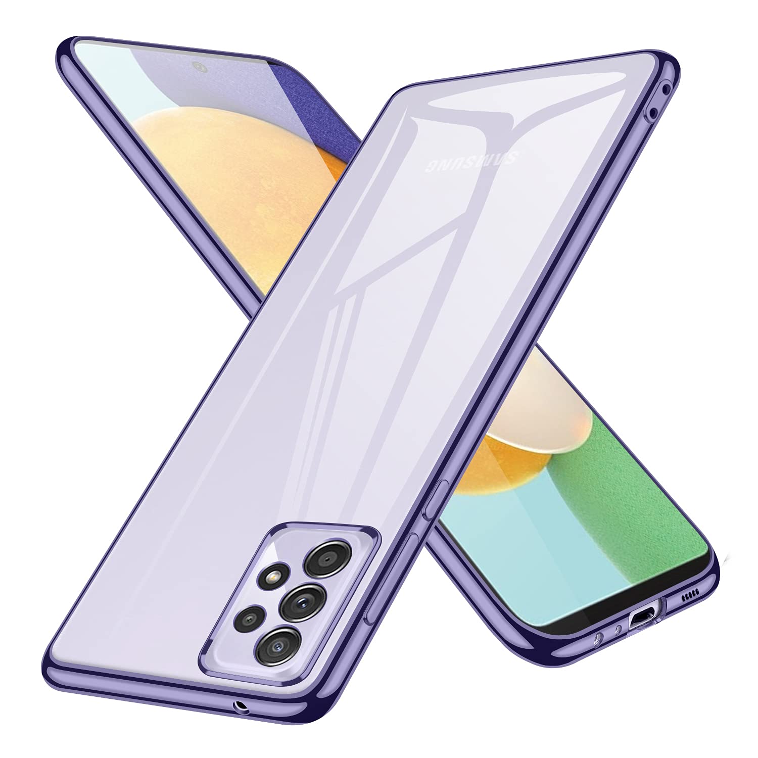 Galaxy A52 5G パープル ケース付き Amazon.com: for Samsung A52 Case, Galaxy A52 Case with HD