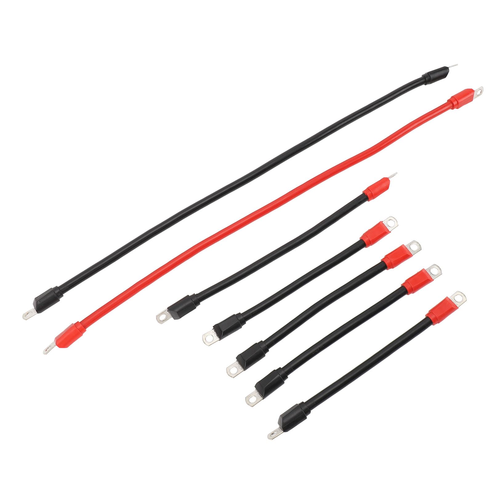 7Pcs 4 Gauge Cart Battery Cables Pure Copper Wiring Kit with Heavy Duty Lugs for DC AC36V48V Carts (Package 5)