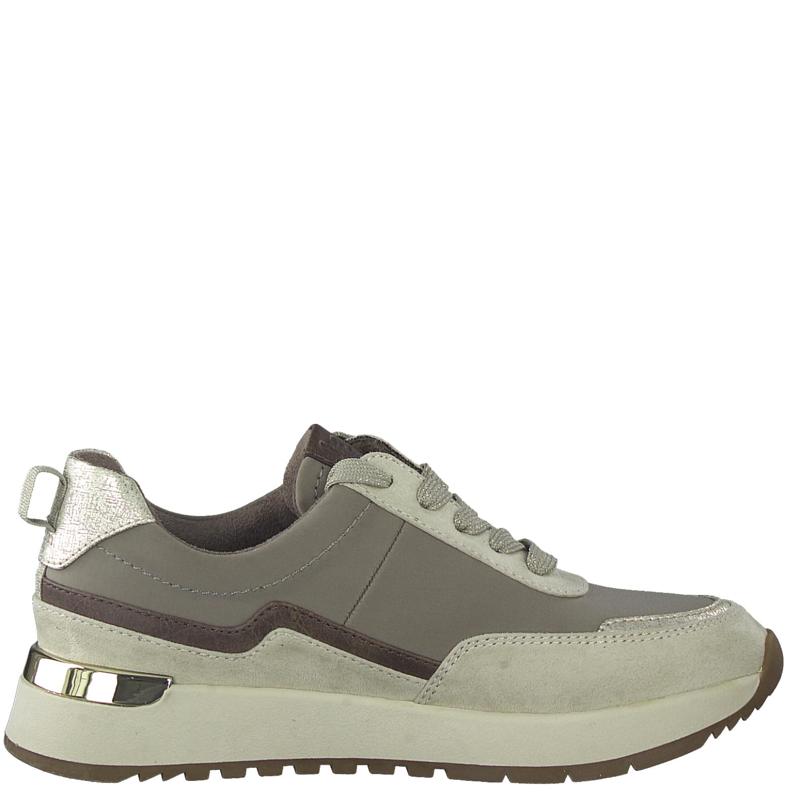 Jana Damen Sneaker flach Elegant mit Schnürsenkeln und Reißverschluss Weite H Mehrweite