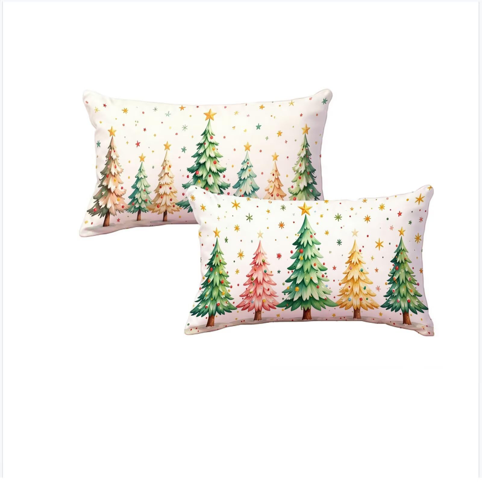 Housse coussin Noël 40x70cm verte pour sublimer votre décoration de salon