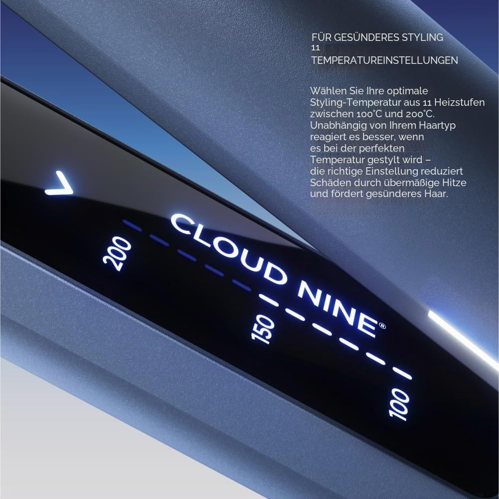 Cloud Nine 2-in-1 Contouring Original Iron Glätteisen – Haarglätter & Lockenstab mit gebogenen Sericite®-Platten, Revive Mode® & 11 Temperatureinstellungen (100–200 °C) – Für gesundes Styling