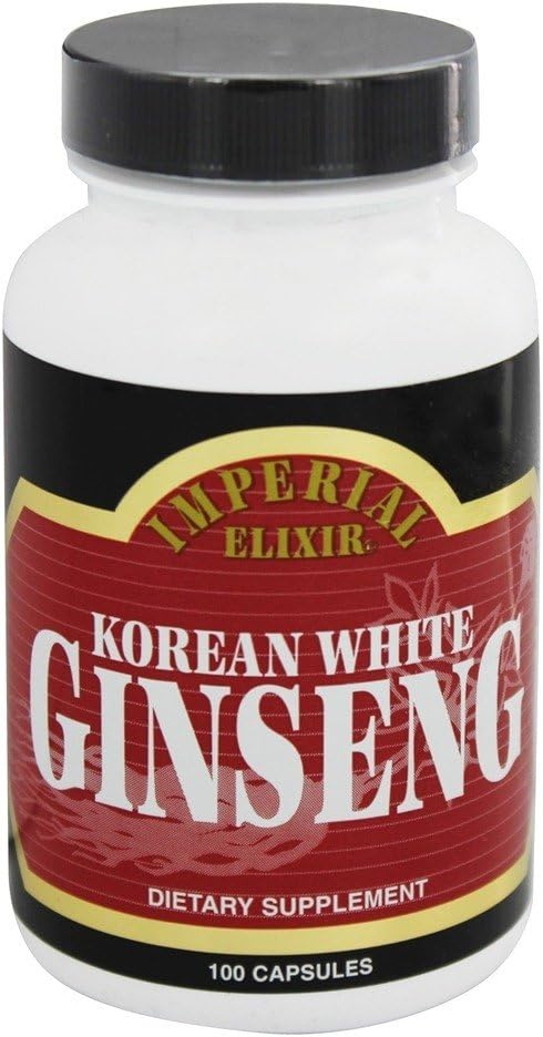 Imperial Elixir Korean White Ginseng, 100 Capsules