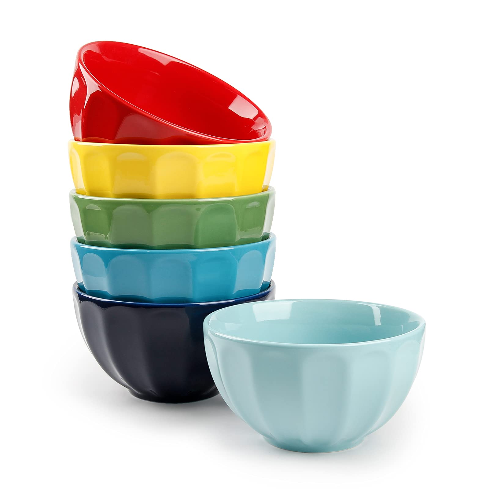 Amazon.co.jp: KitchenTour 磁器溝付きカラフルボウルセット 30