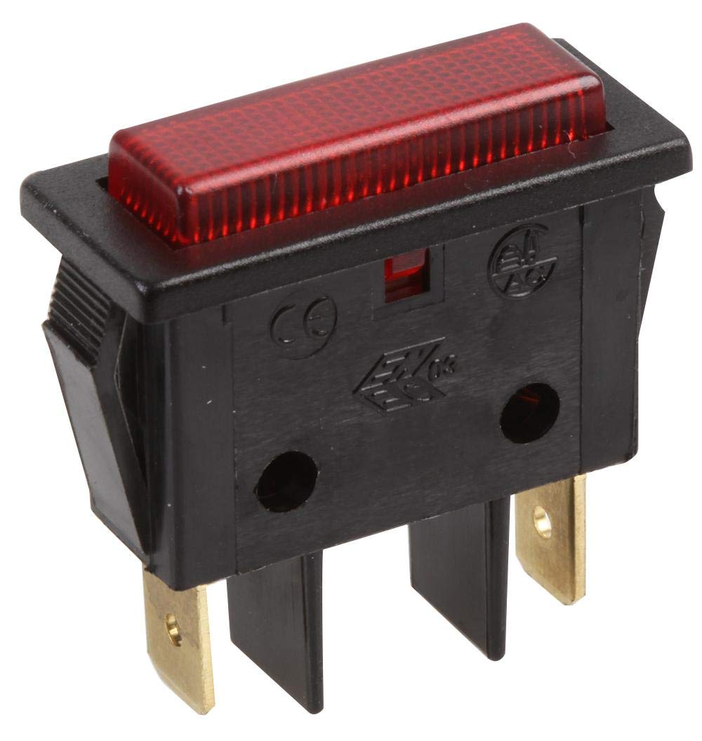 Hq Tec Red Neon Indicator, 240V, 11X30mm, Illumination Colour Lamp Base Type Quick Connect, Lens Shape Rectangular, Product Range B5 Series, Supply Voltage 240V, Lamps, Lighting & Indicators