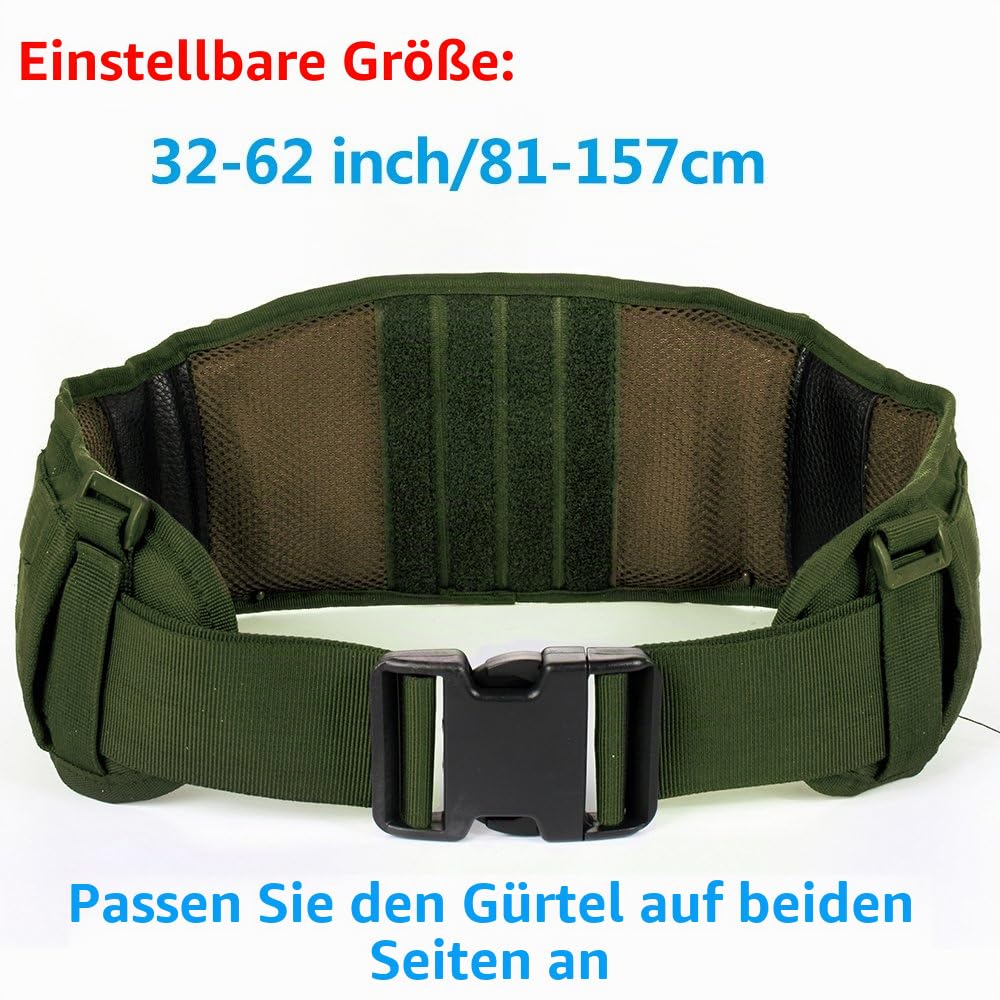 LUUFAN Tactical Belt Security Militär Molle Gürtel Heavy Duty einstellbar mit freiem Gurt für Aktivitäten im Freien