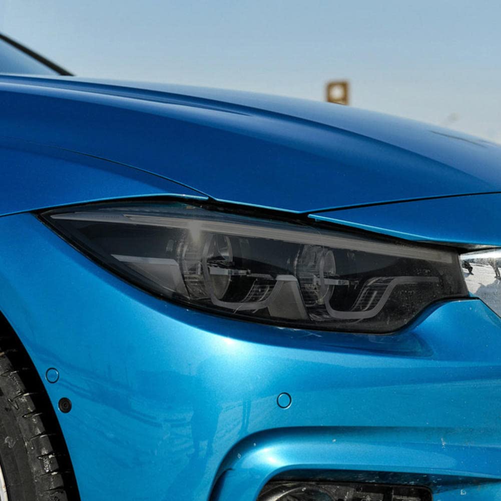 2 Pezzi Auto Faro Tinta Nero Pellicola Protettiva Vinile Protezione Adesivo TPU Trasparente, per BMW 4 Series F32 F33 F36 Accessori