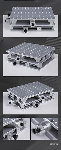 Miniatura 4 de Banco de trabajo de 2 ejes Mesa de trabajo de eje 2D, mesa XY de EE. UU., mesa móvil de 2 ejes con plataforma de elevación pulida para máquina