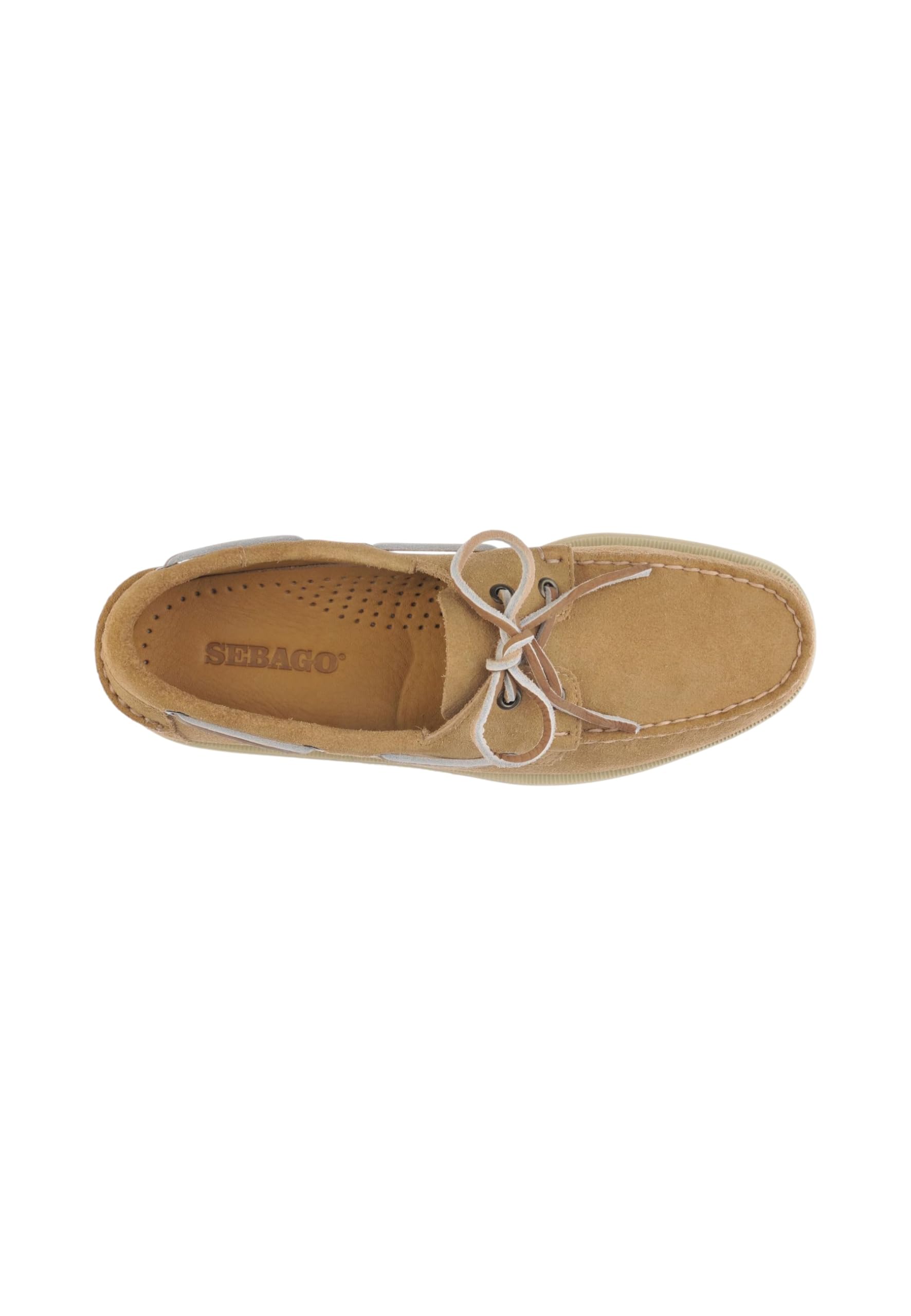 Sebago Docksides. Portland Flesh out Man. Scarpa a Barca Uomo in Pelle Scamosciata. Stile Nautico Casual, Cuciture a Vista e Suola Antiscivolo.