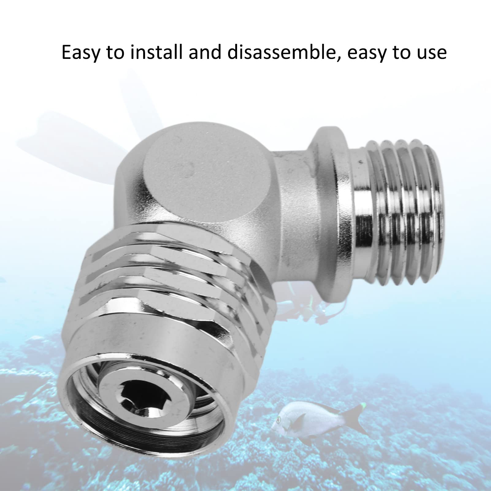 Scuba Diving 90 110 Grad Schwenkadapter, Messing verchromt, für Schlauch und Atemregler der 2. Stufe, auslaufsicher, Zwei Auswahlmöglichkeiten