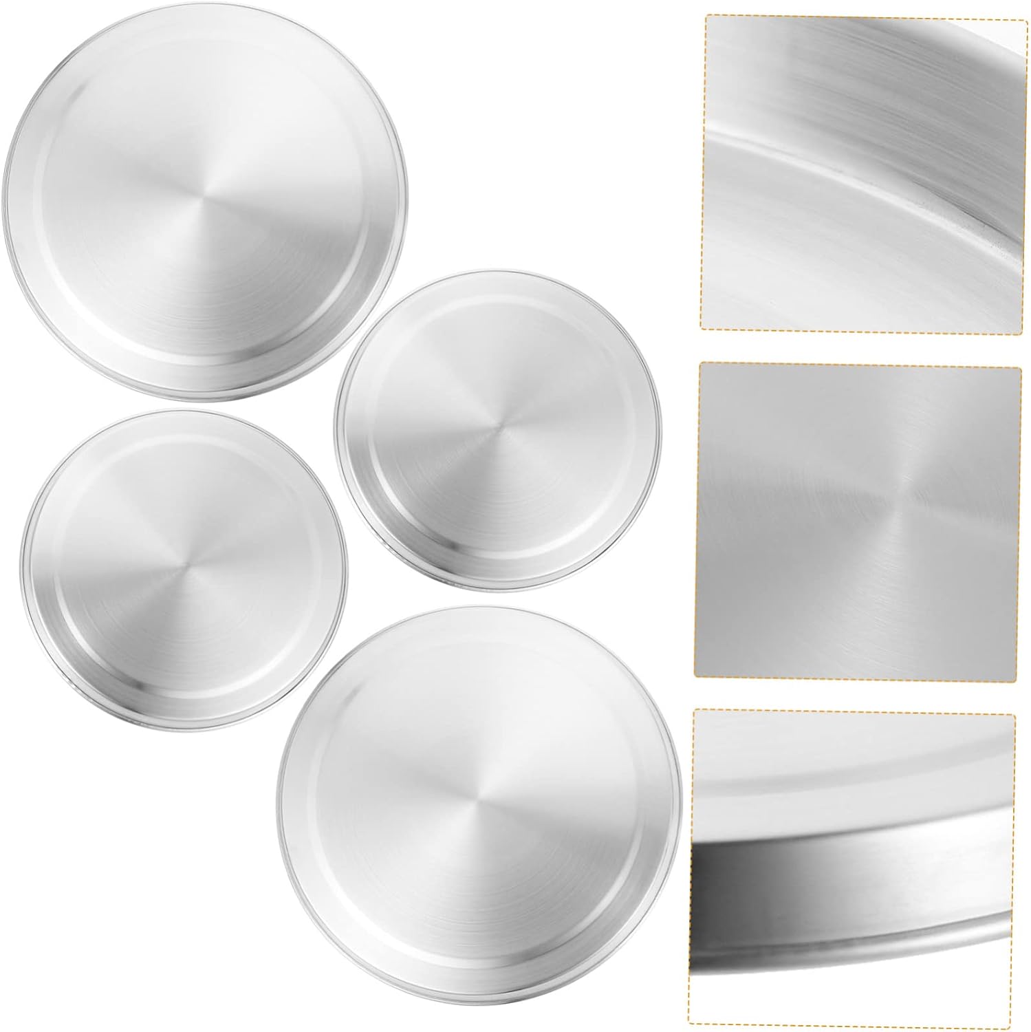 4pcs Stainless Steel Stove Covers Induction Cookware Protector for Electric and Gas Stoves Stylish Kitchen Accessories for Extra Counter Space