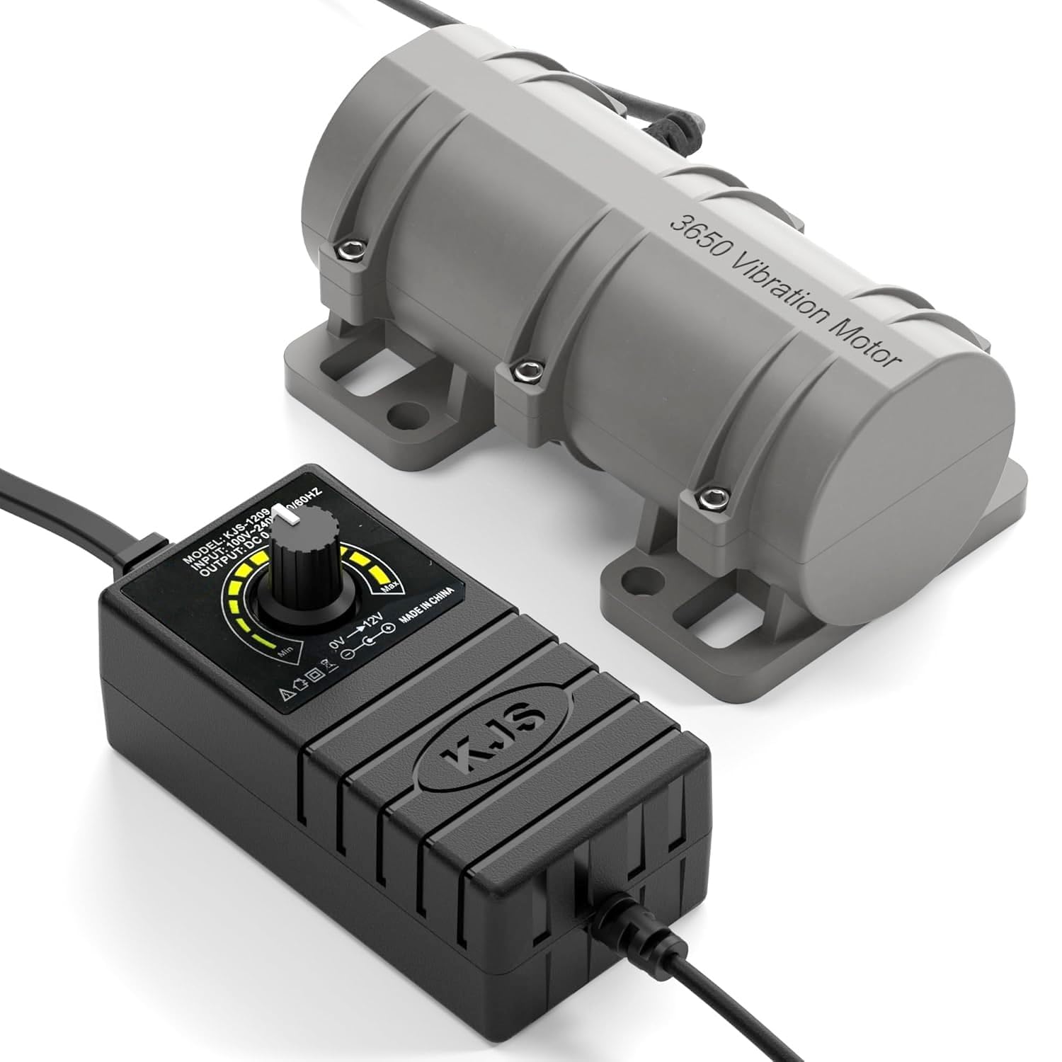 12V DC Motor 3800rpm Strong Vibration Motor Mini Rotary Speed Vibrating Industry Motor for Electric Massage Bed Chair with Adjustable Speed Power Adapter