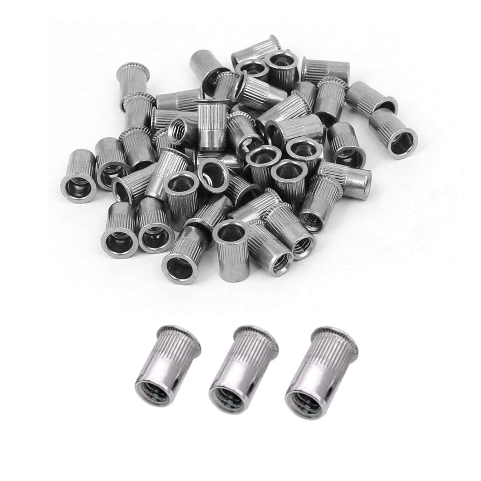 Dadi rivettati filettati, Assortimento di dadi for rivetti a testa svasata in acciaio inossidabile, confezione da 300 pezzi M4 M5 M6