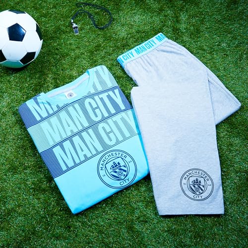 Manchester City FC Mens Pyjamas Set Nightwear T-Shirt Long Bottoms PJs Lounge Set Men Teenagers Man City Gifts for Men2