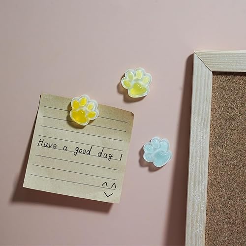 Miniatura 6 de KEYDUACU 20 imanes de nevera 3D con huella de gato, imán magnético fuerte decorativo para nevera para cocina, oficina, pizarra blanca, gabinete de