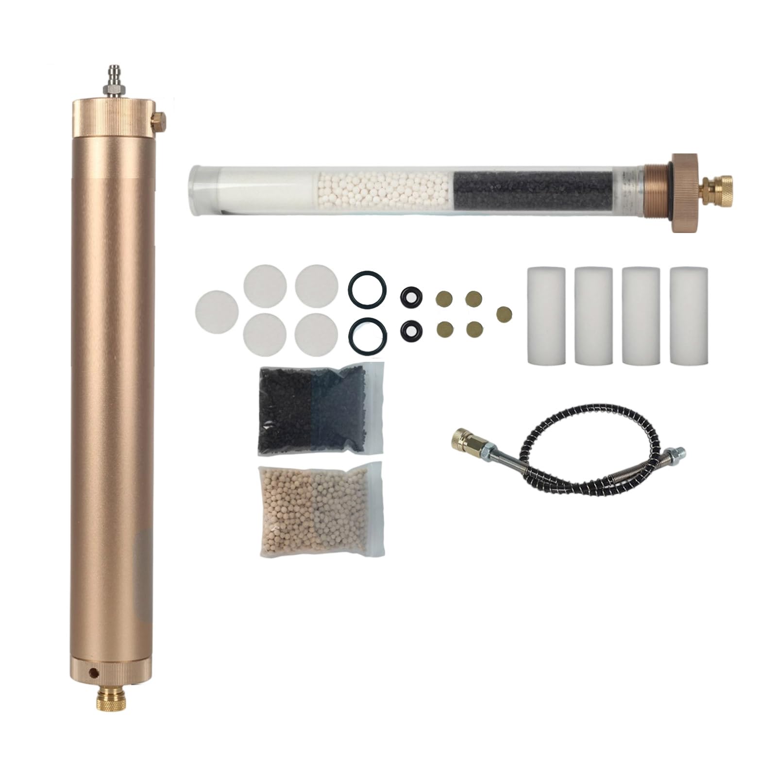 Msioytog Gold Industrial Grade Pneumatic Compressor Filter Suitable For Professional And Industrial Air Tool Maintenance Applications High Pressure Pneumatic External Oil Water Filter