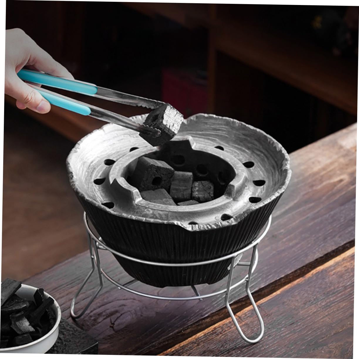 Gatuida Carbón Vegetal Multifuncional para Parrilla y Estufa de Cocina al Aire Libre Tabletas de Carbón de Bambú Ecológicas 500g Olor para Camping y Barbacoas