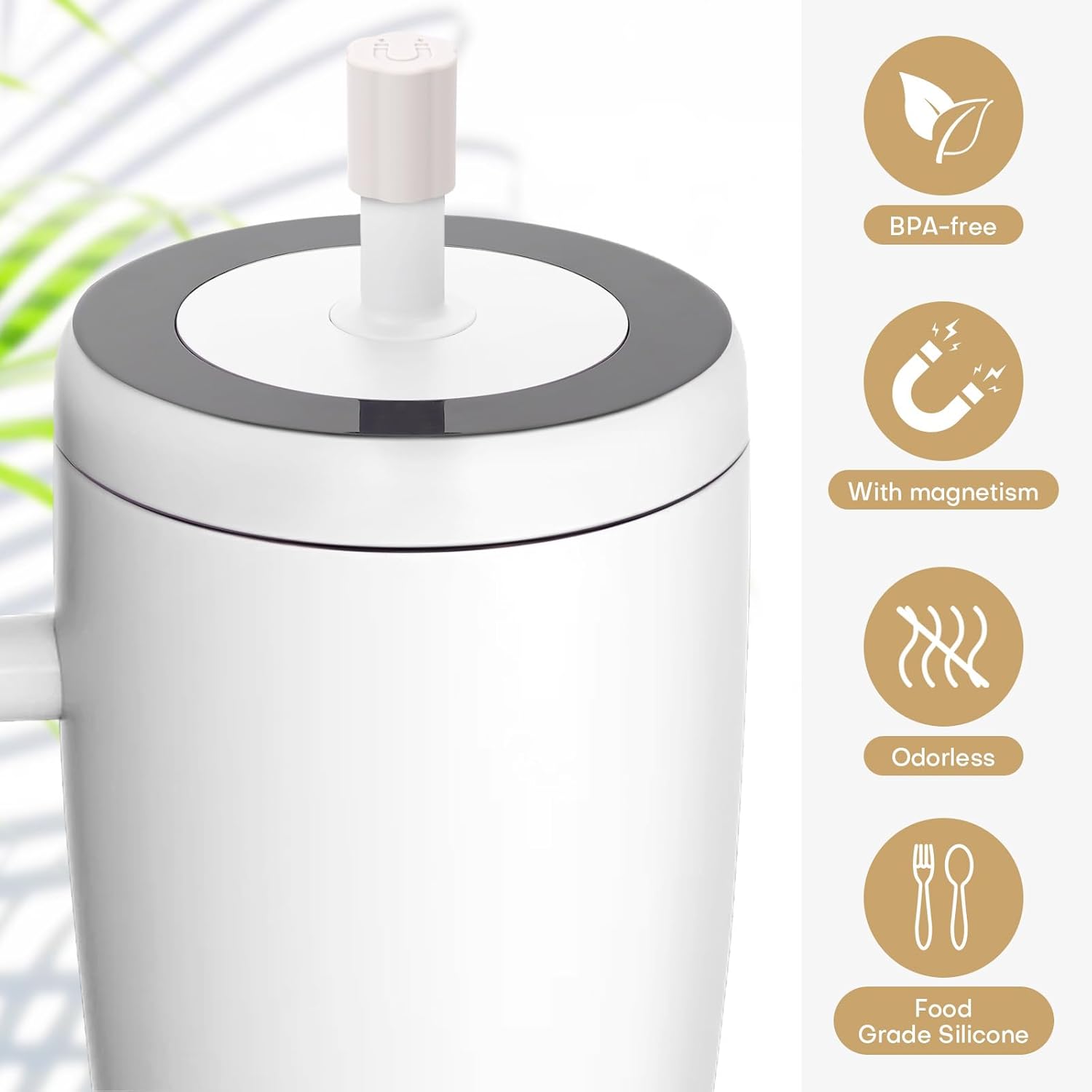 2 Pack Magnetic Straw Cover, Silicone Leakproof Straw Protector for Tumbler, Compatible with Era/Resa, Drinkware Accessory - Image 5