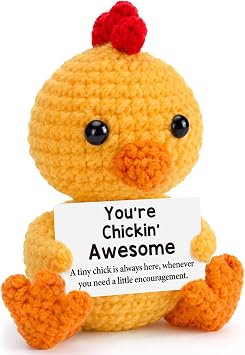 Graduation Gifts 2026 Chicken Gifts for Teens Girls Boy Kids Son Daughter Women Gifts Mothers Day Birthday, Teacher Appreciation Graduation Decorations Handmade Crochet Chick Gift for Studen
