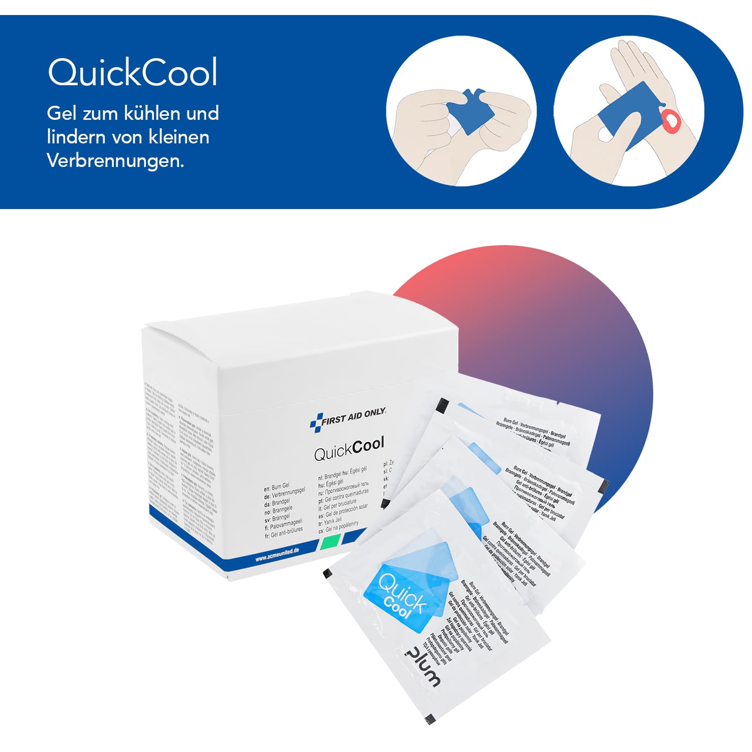 First Aid Only QuickSafe P-44027 00 - Estación de primeros auxilios para lesiones oculares, heridas, quemaduras y cortes, higiénico, a prueba de polvo, fácil de llenar