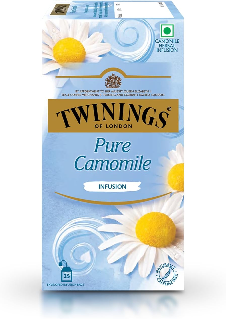 Chamomile Tea, 25 Teabags, Herbal Infusion Tea, Subtle and Flowery, Light and Gentle Taste, Good Sleep, Stress Relief, Relax - 0.03 Kg