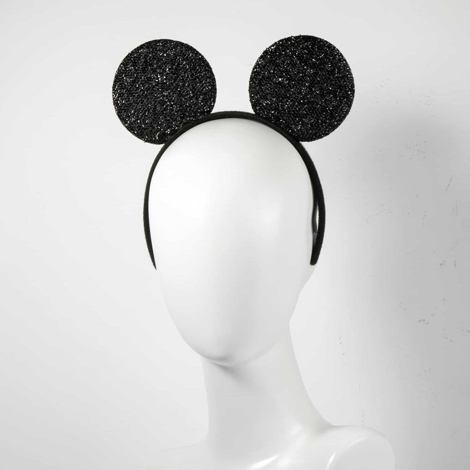 CHuangQi 20pcs Mouse Ears Headbands Black Sequin Ears for Boys & Girls Birthday Party Favors