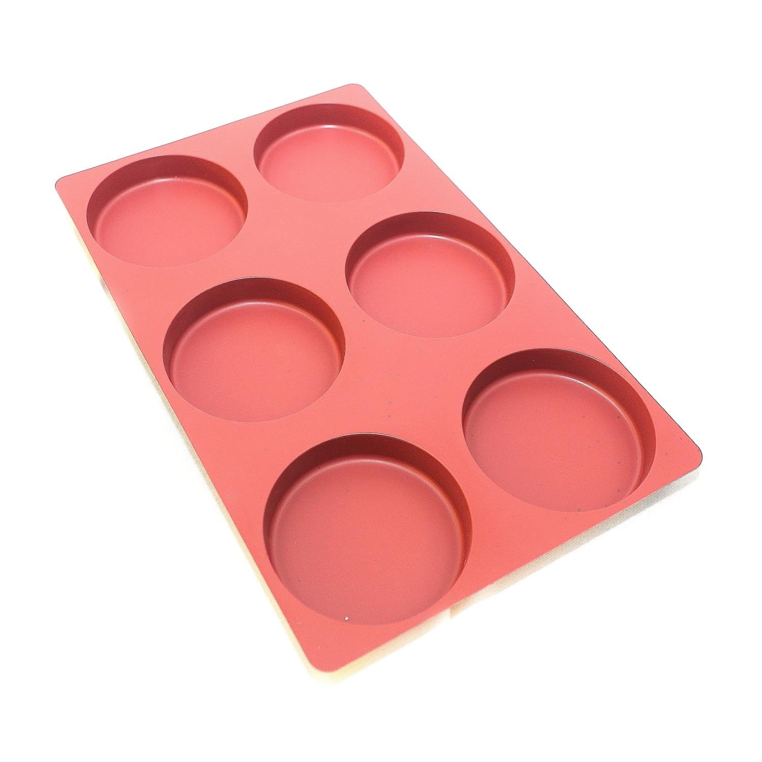 Maé Innovation - Molde de silicona de 40 x 30 cm, 6 cilindros (Ø10 x 2 cm por cavidad), antiadherente, fabricado en Francia