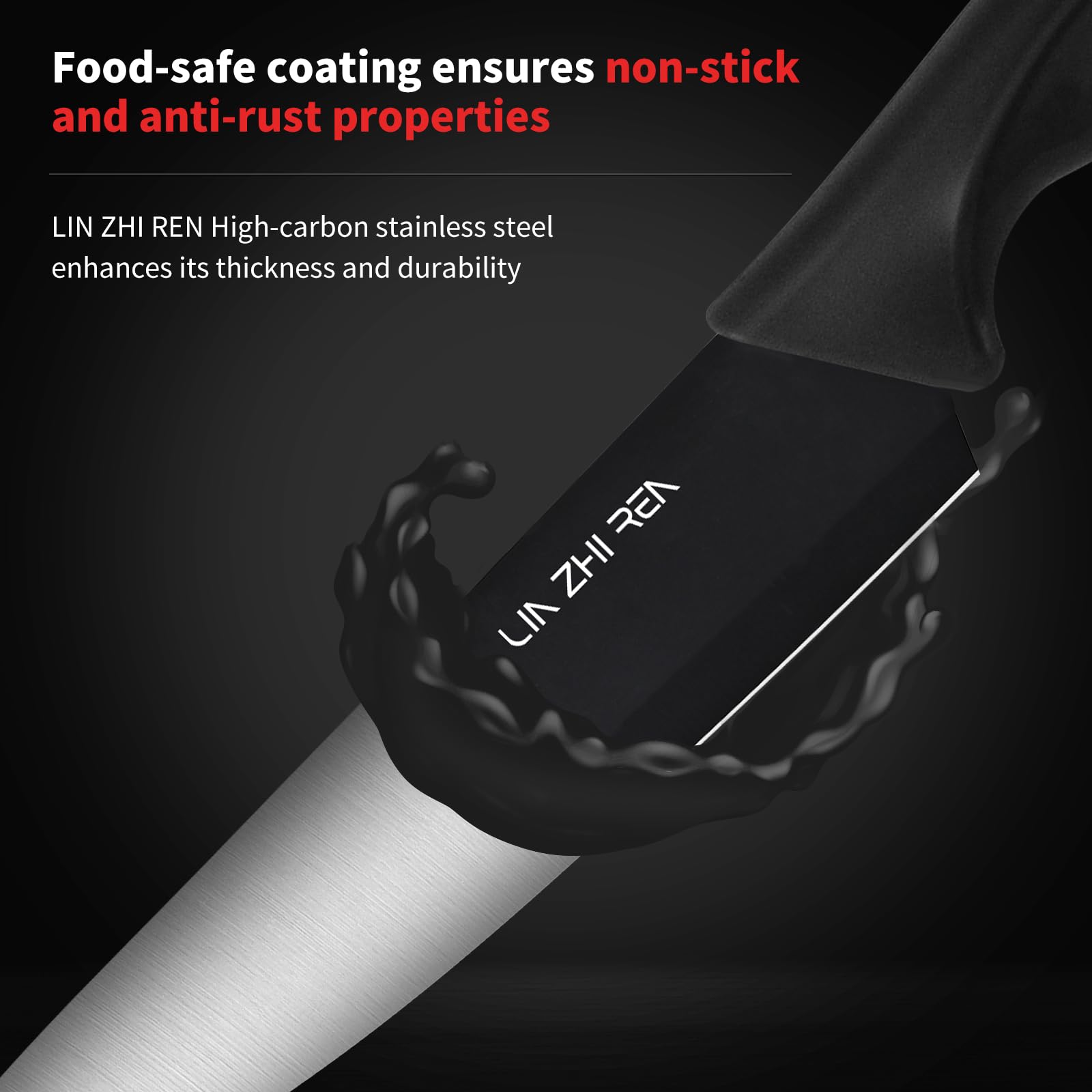 Set di coltelli con blocco, set di coltelli da cucina da 15 pezzi, affilatore incorporato, coltelli da cucina per tritare, affettare, tagliare a dadini, lavabili in lavastoviglie, nero