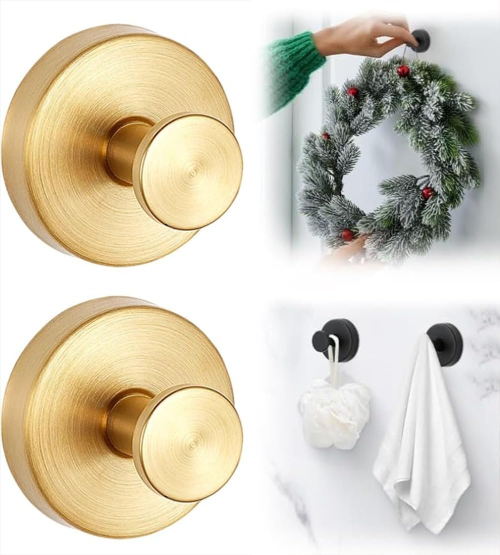 Heavy Duty Suction Cup Hooks,No-Drill Removable Shower Hooks for Bathroom Glass Door Mirror Tile Window,Hanging Towel & Loofah