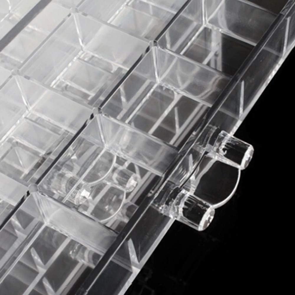 HOKY 120 Grids Transparent Acrylic Nail Display Organizer Makeup Jewelry Nail Art Cosmetic Display Rack Drawer Boxes Organizers