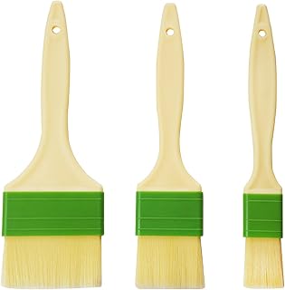 3Pcs Pastry Brushes Set – Basting Brush for Cooking, Baking, and Grilling – Food Safe Heat Resistant PP – Small, Medium, Large Kitchen Brushes for Oil, Sauce, Egg Wash, Butter, BBQ