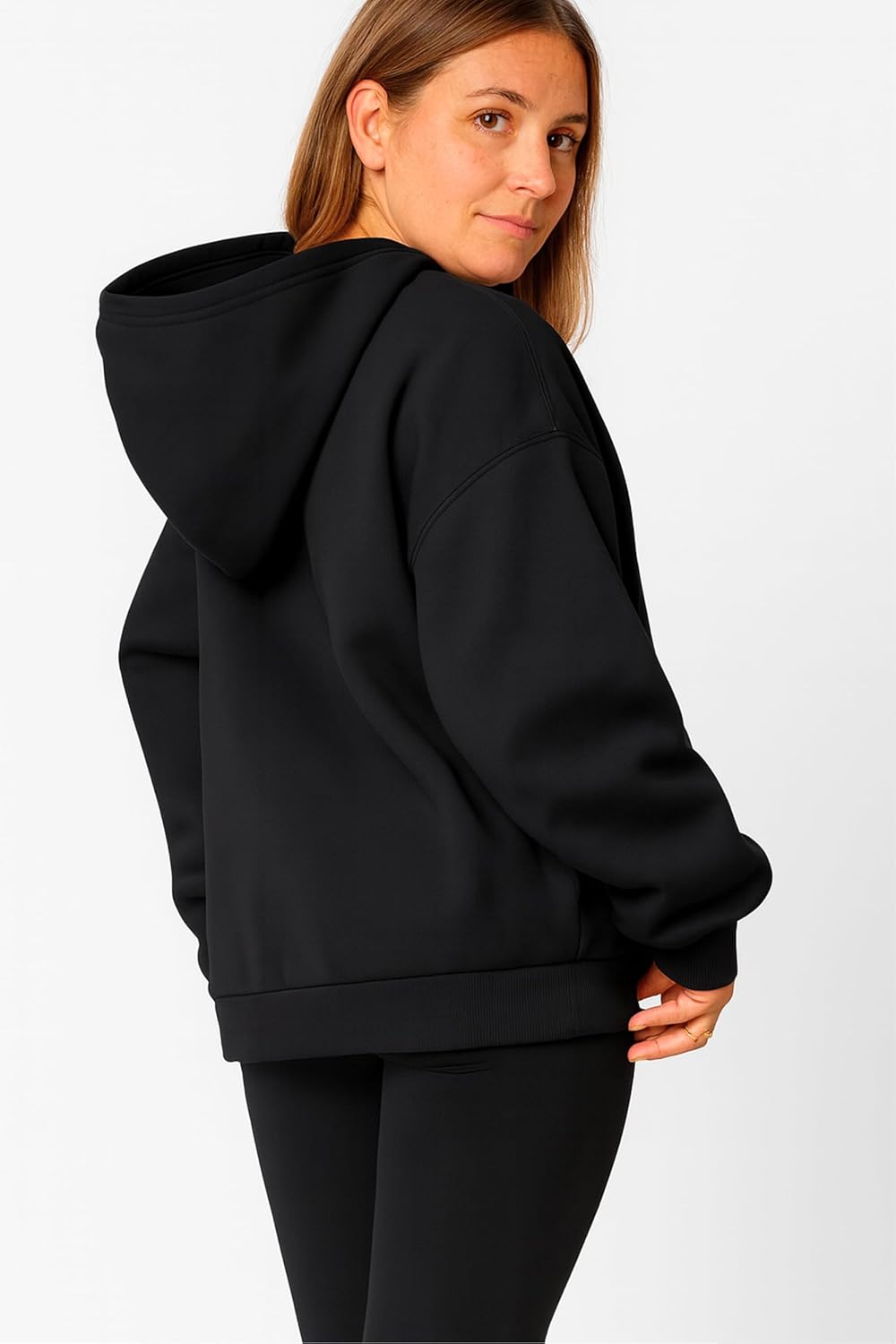 Women Oversized Hoodies Fleece Sweatshirts Fall Fashion Lounge Pullover Airport Travel Sweaters Cozy Winter Clothes - Image 6