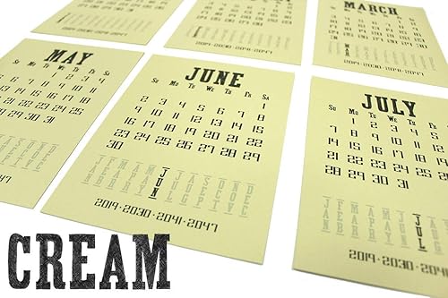 Miniatura 4 de Soporte de calendario de escritorio con bloque de madera de nogal 2025