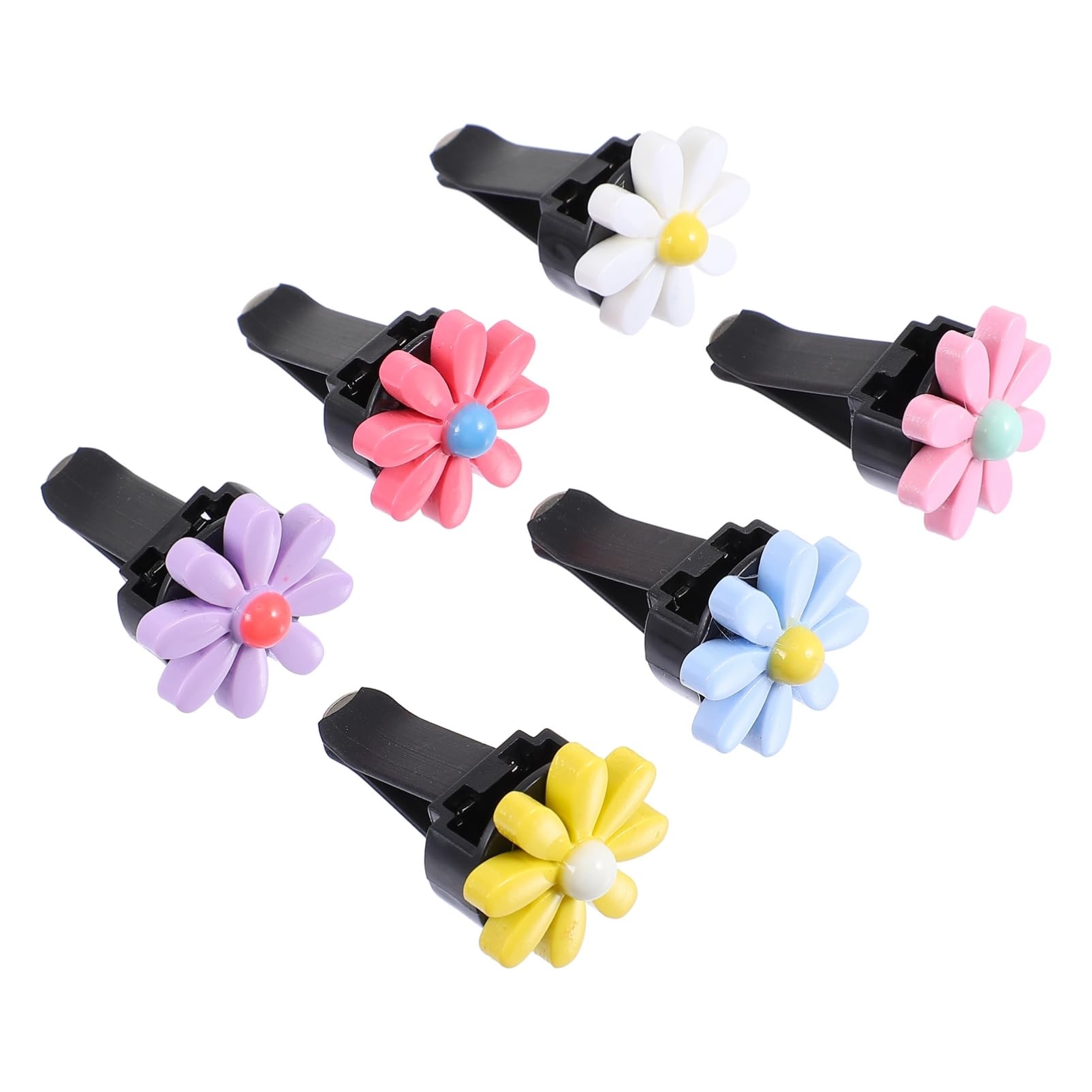 Mobestech 24sets Clip Profumate Per Auto Forma Di Fiore Decorazione Elegante Per Ventilazione Con Di Daisy Accessorio Per Interni Auto Per Festività e Occasioni Speciali