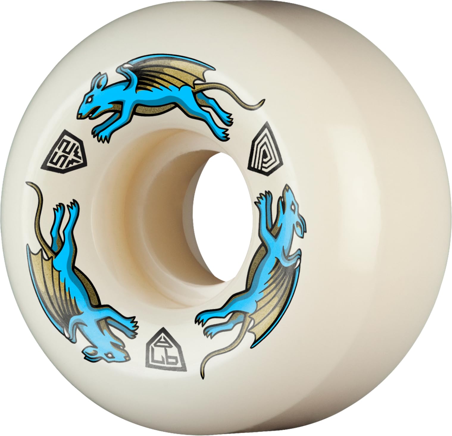 Powell Peralta Nano Rat Dragon Formula Skateboard Wheels 97A, AV5, 52mm x 30mm