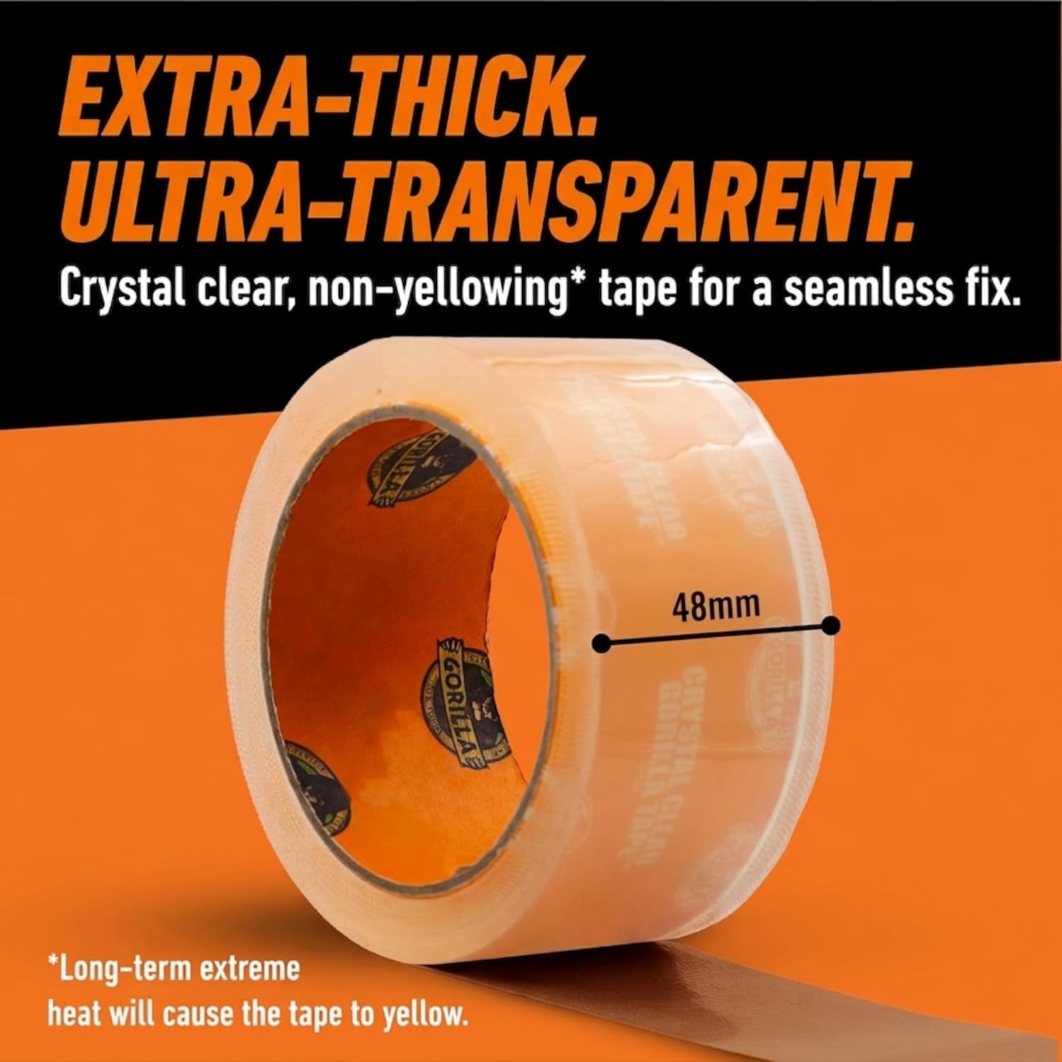 Gorilla Tape Crystal Clear 8.2m - Mise en situation et utilisation