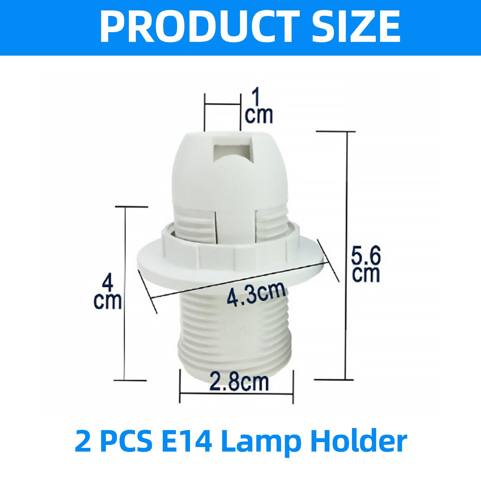 HAPPOW 2 Pack E14 Lamp Holder, White Edison Screw Lamp Holder with Plastic Shell Light Bulb Socket - Image 2