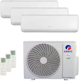 Ar Condicionado Tri Split Gree Inverter G Max 30.000 Btus (3x Hi Wall 9.000) Quente e Frio 220v R-32