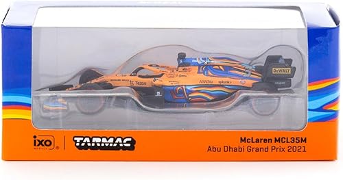 Miniatura 3 de Tarmac Works McLaren MCL35M #3 Daniel Ricciardo Fórmula Uno F1 Abu Dhabi GP (2021) "Global64 Series 164 Modelo de coche fundido a presión